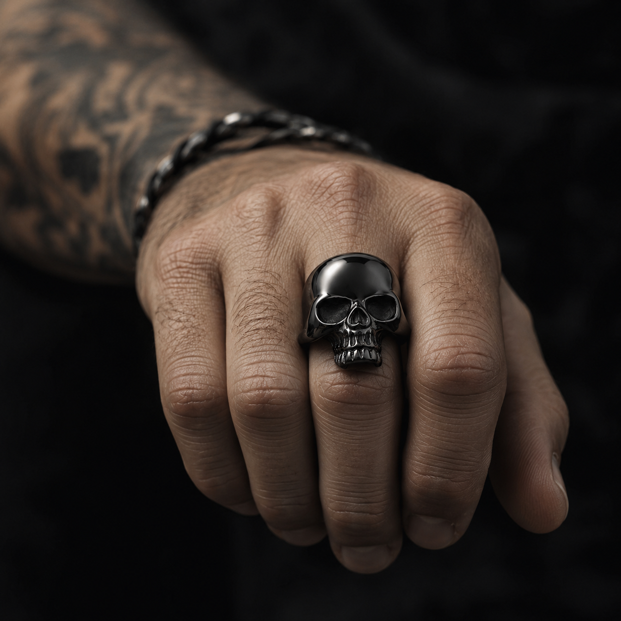 Anel Black Skull